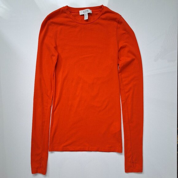 COS Orange Long Sleeve Tee - Picture 1 of 6